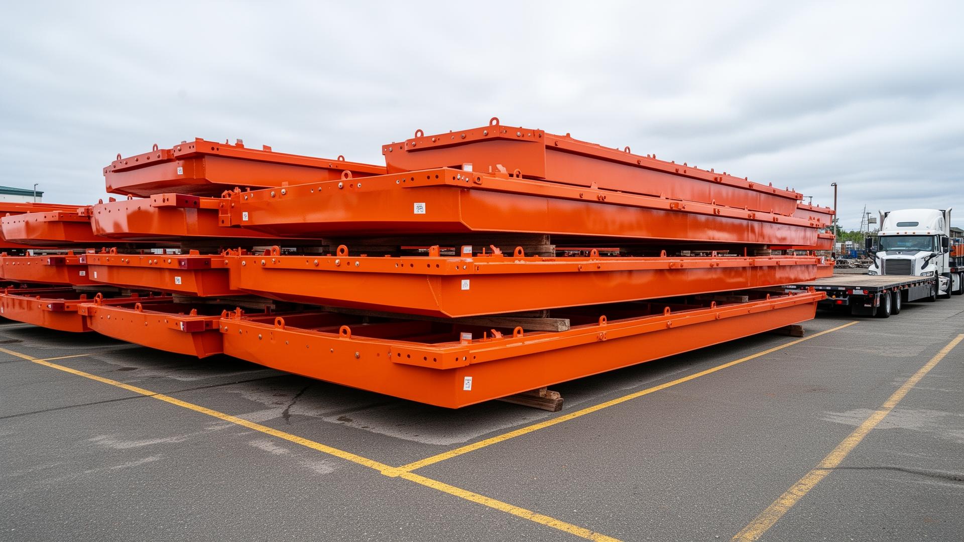 New Sentinel barges ready for shipping from yard